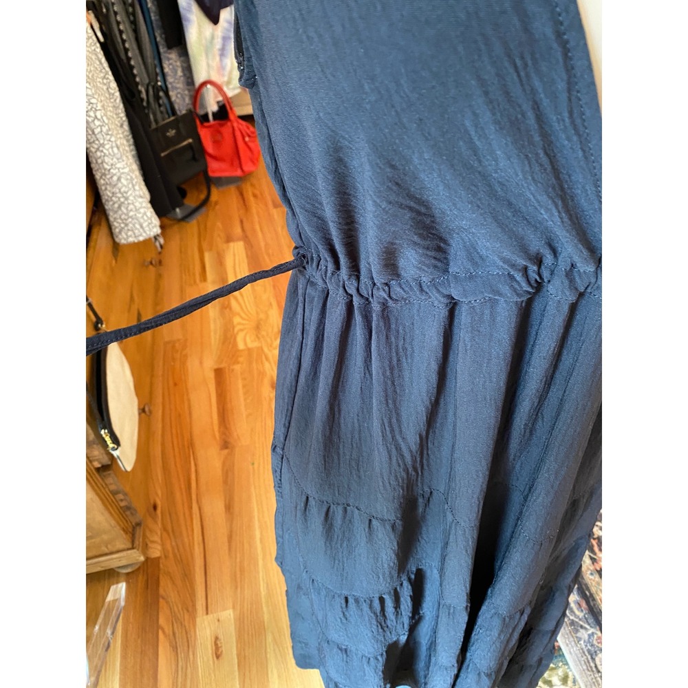 Max Studio London Black Tiered Surplice V-Neck Midi Dress Size M - Picture 14 of 14